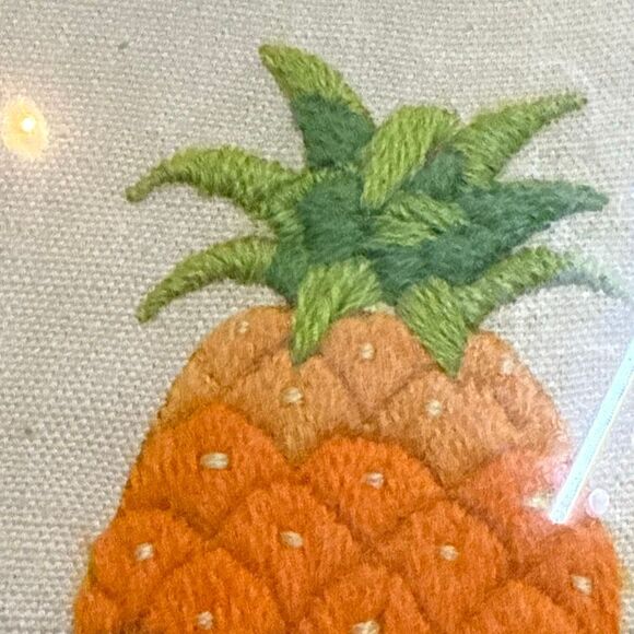 Beautiful Cross Stitch Pineapple 1990 Welcome Professionally Picture Framed - Picture 10 of 10